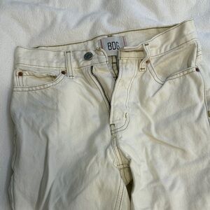 Urban Outfitters Cream Straight Leg Pants